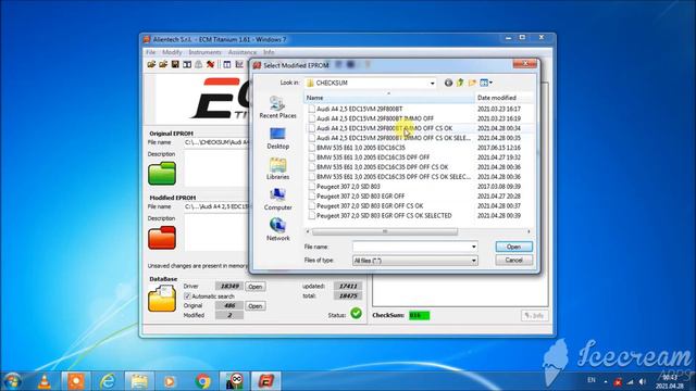 Checksum correction with ECM Titanium смотреть онлайн