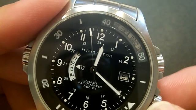HAMILTON KHAKI NAVY GMT H776150 ADJUSTMENTS - Automatic GMT Watch смотреть онлайн