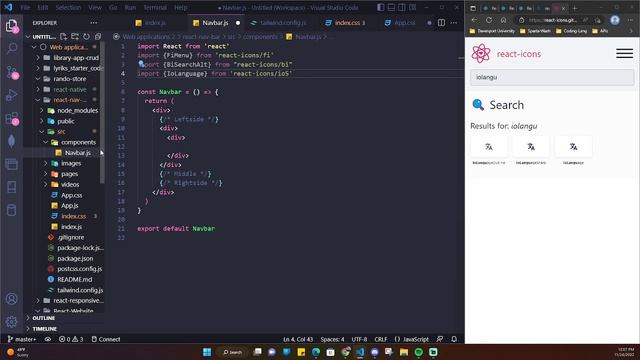 React Navbar for Replica IMDB Site смотреть онлайн