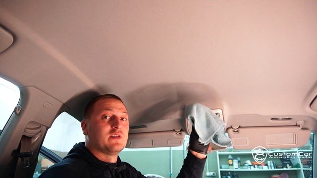Химчистка светлого потолка салона автомобиля, два метода ! смотреть онлайн