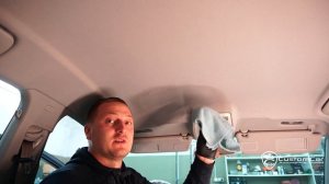 Химчистка светлого потолка салона автомобиля, два метода !