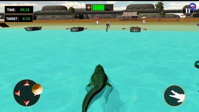 Crocodile Game-Angry Alligator Attack Simulator - Android Gameplay смотреть онлайн