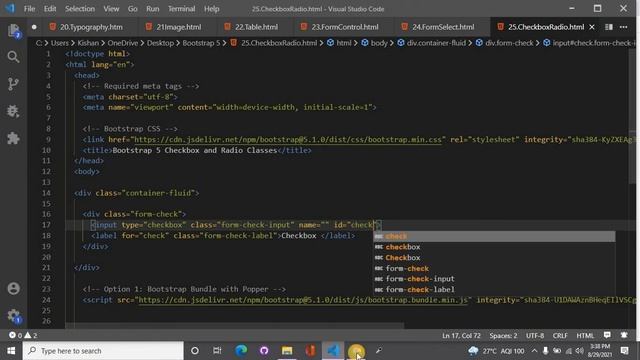 Bootstrap 5 checkbox and radio button. смотреть онлайн