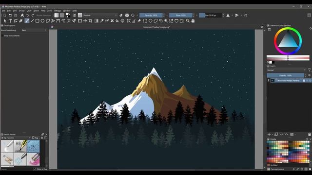 KRITA 5.1.3 - ANIMATION - Add a snowfall animation to your favorite Christmas photo or image!❄️??? смотреть онлайн