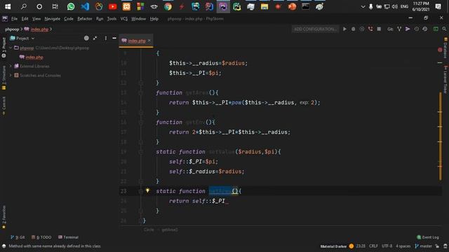 part72 حل یک مثال در مورد static در php oop смотреть онлайн