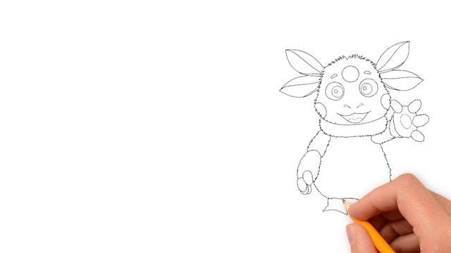 Учимся рисовать Лунтика из мультфильма Лунтик. Мультик раскраска от Дудл Арт Колор смотреть онлайн
