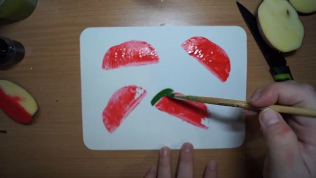 Рисуем арбуз картофелем смотреть онлайн