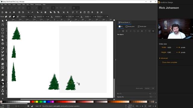 Inkscape Tutorial: How to Make Spray Tool Misty Forest Vector Design смотреть онлайн