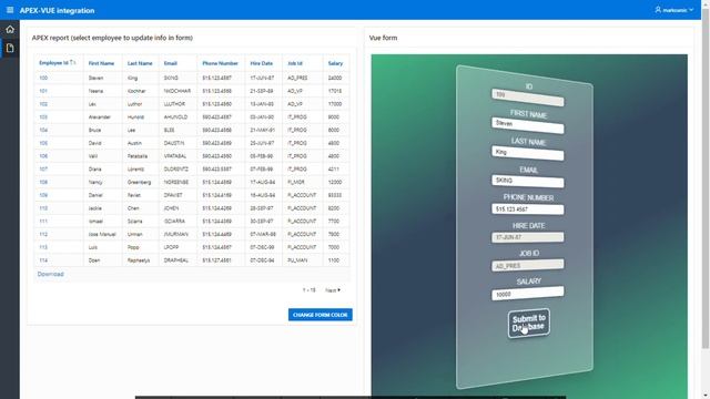 Oracle APEX - VueJS integration смотреть онлайн