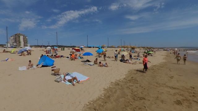 [4K] Costa da Caparica Beach | Almada ?? | Beach Walk ?? смотреть онлайн