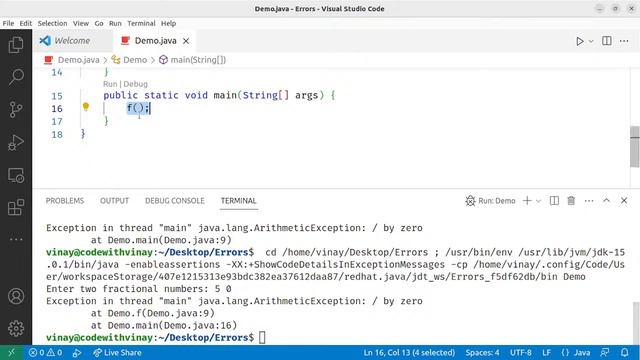 Class 2: Compile time and runtime errors (Exceptions) смотреть онлайн