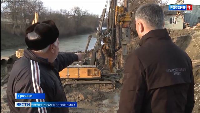 в Грозном реконструируется мост через р. Сунжа смотреть онлайн