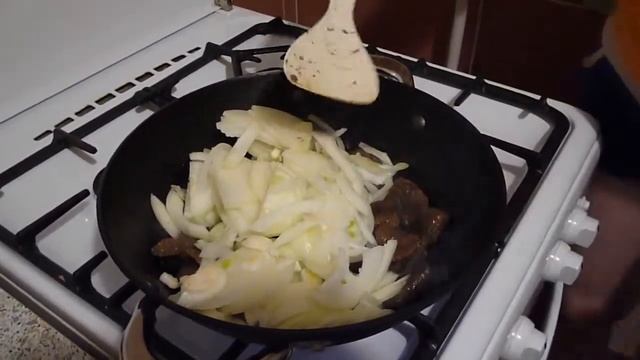 Свиная печень тушёная в сметане - Как приготовить 21 03 2019 смотреть онлайн