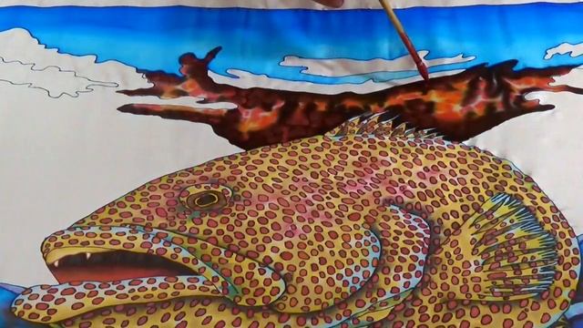 BASIC BATIK SILK PAINTING TECHNIQUES OF JEAN-BAPTISTE - TIGER GROUPER смотреть онлайн