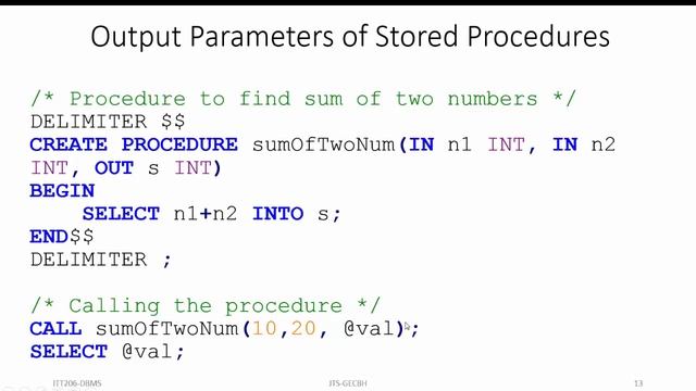 Stored Procedure Part 2 | Module 3 | ITT206 DBMS смотреть онлайн