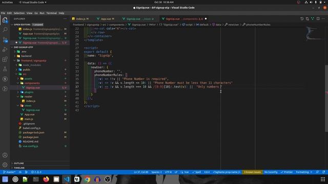 Signup using OTP in VueJS, Django, DRF Part 6 (Create frontend signup form) смотреть онлайн