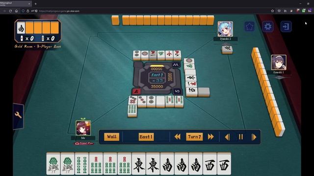 Mahjong Soul Kazoe Yakuman in the very first round смотреть онлайн