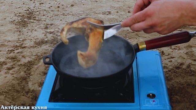 Как приготовить ОСЕТРИНУ Готовим на берегу Волги Астрахань Царская рыба смотреть онлайн