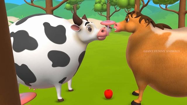 Crossing Fountain Animals Choose the Right Door | Cow Buffalo Horse Sheep Funny Animals Games Video смотреть онлайн