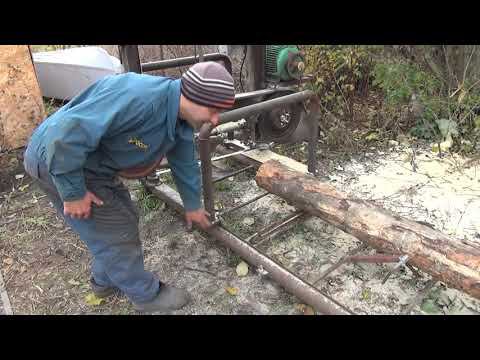 Ленточная пилорама своими руками смотреть онлайн