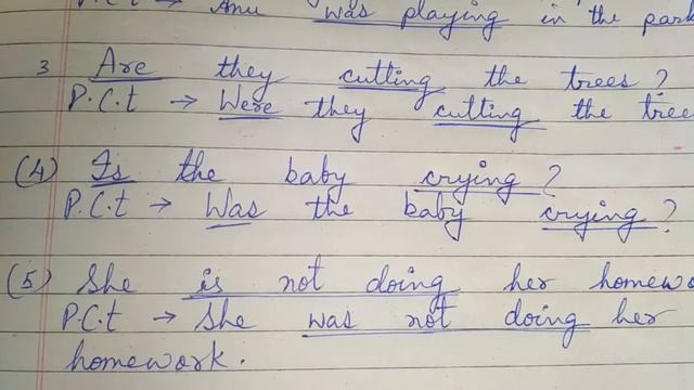 Changing sentences in Present Continuous Tense into Past Continuous Tense смотреть онлайн