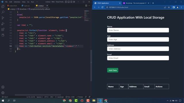 JavaScript CRUD Application With Local Storage - CRUD Operations In JS смотреть онлайн
