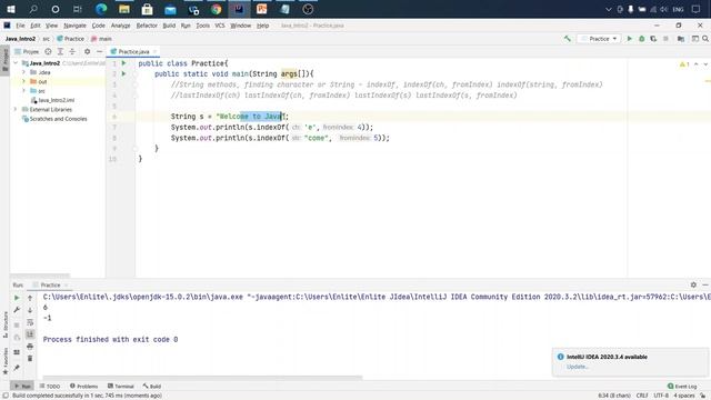 Java урок - 8.3.2 String методы indexOf, lastIndexOf смотреть онлайн
