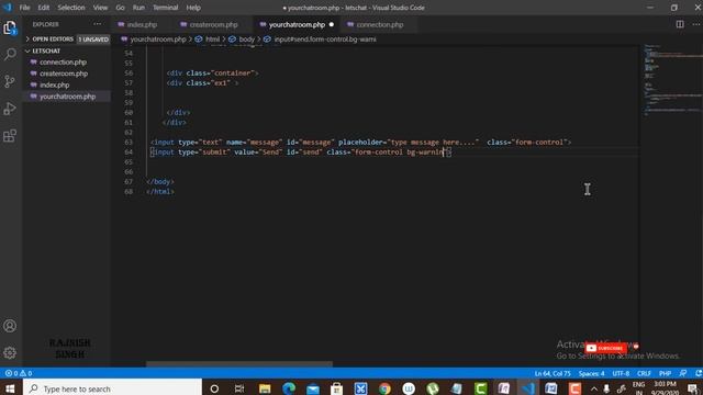 #chatroom#php#realtime Lec 5: Realtime webchat app using Php,Java Script,jquery and Mysql in Hindi смотреть онлайн