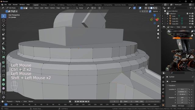 Hard surface 3D модель турели в Blender (часть 1/4) смотреть онлайн
