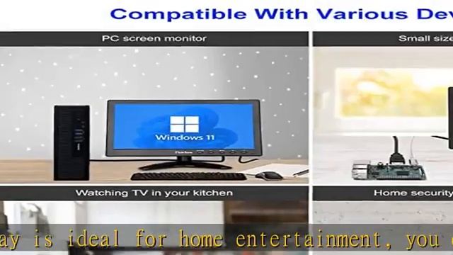 Pisichen Small HDMI Monitor - 10.1 inch FHD 1920×1200 IPS Portable Monitor, VGA/HDMI/AV/BNC/USB Por смотреть онлайн
