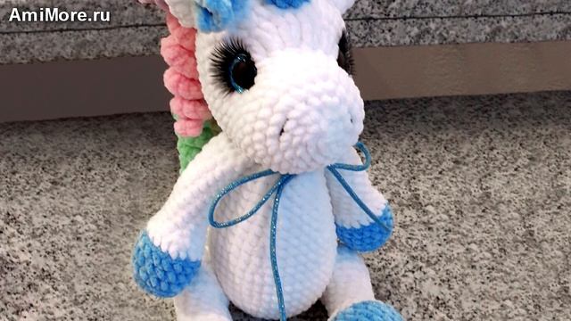 Амигуруми: схема Волшебная единорожка. Игрушки вязаные крючком - Free crochet patterns. смотреть онлайн