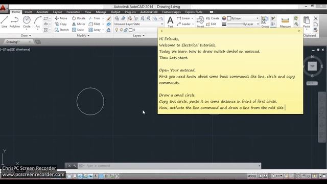 AutoCad 2014 | Draw Electrical Switch Symbol on Autocad 2014 | Electrical Symbols | смотреть онлайн
