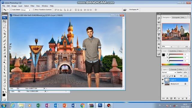 Cara Menggabungkan 2 Foto Dengan Photoshop CS3 смотреть онлайн