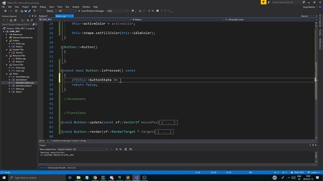 C++ & SFML | Open World RPG [ 14 ] | Making the button clicky and things смотреть онлайн