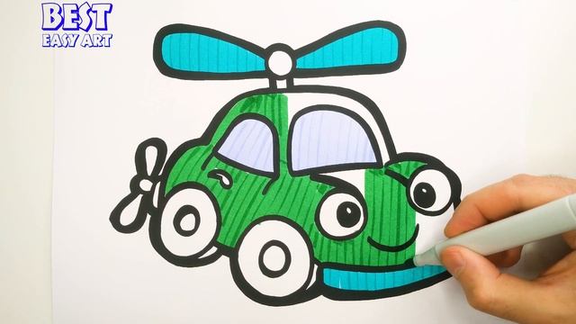 Flying Car Drawing, Painting & Coloring For Kids and Toddlers_ Child Art смотреть онлайн