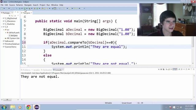 Using the compareTo Method in Java (3.4) смотреть онлайн