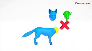 Разноцветные животные учат определять цвета Развивающий мультик для маленьких детей