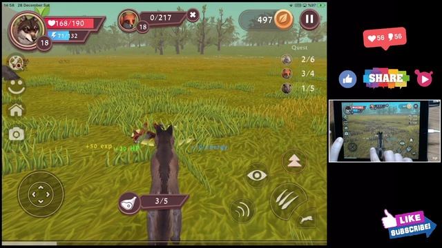 WildCraft Animal Sim Online 3D #8 "Level Up 18" Wild Wolf Pet Simulator Games Android ios Gameplay смотреть онлайн