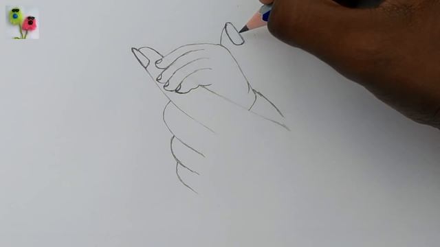 Baby holding mother's finger drawing || pencil sketch||Gali Gali Art || смотреть онлайн