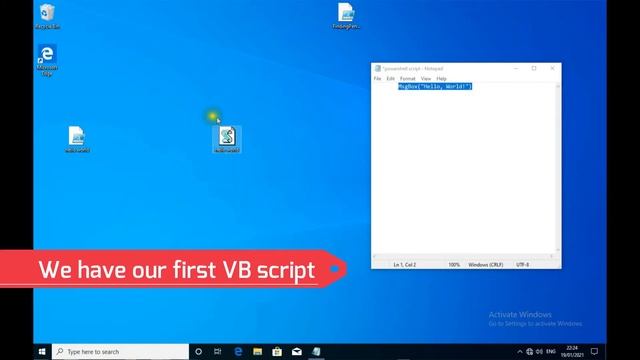 How to create and execute a Visual Basic Script (VBS) смотреть онлайн