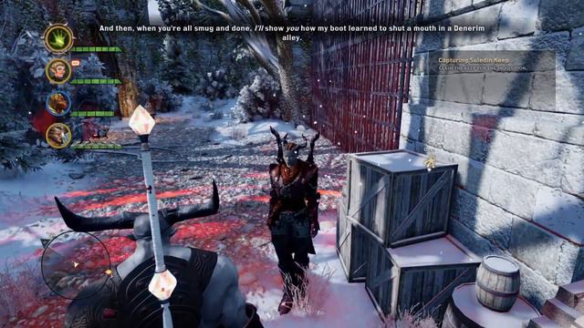 Sera's Boot Shuts Mouths In Denerim Alleys