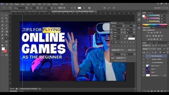 How to design Clickbait Youtube video thumbnail? | gaming thumbnail || thumbnail || Photoshop смотреть онлайн