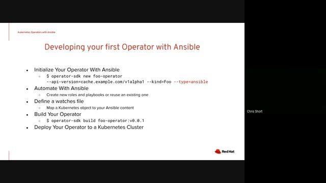 Orchestructure August 2019 - Chris Short on Building Kubernetes Operators with Ansible смотреть онлайн