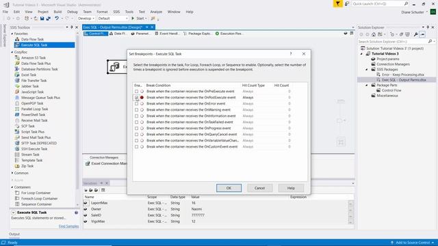 SELECT statement with output parameters in Execute SQL Task - SSIS tutorial For Beginners by COZYRO смотреть онлайн