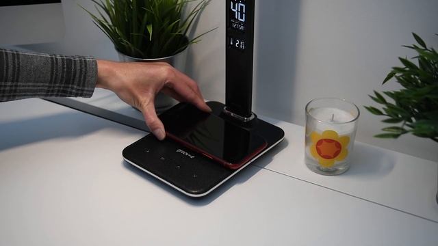 groov-e | Ares LED Desk Lamp with Wireless Charging Pad and Clock смотреть онлайн