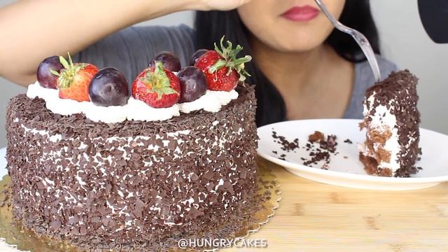 Black Forest Cake ASMR STICKY and SOFT EATING SOUNDS with Zoom Mic H6 смотреть онлайн