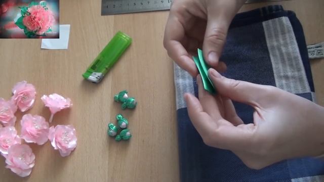 Ободок с Сакурой Канзаши/ Мастер класс Канзаши/МК КАнзаши/Sakura Kanzashi Tutorial