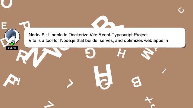 NodeJS : Unable to Dockerize Vite React-Typescript Project смотреть онлайн