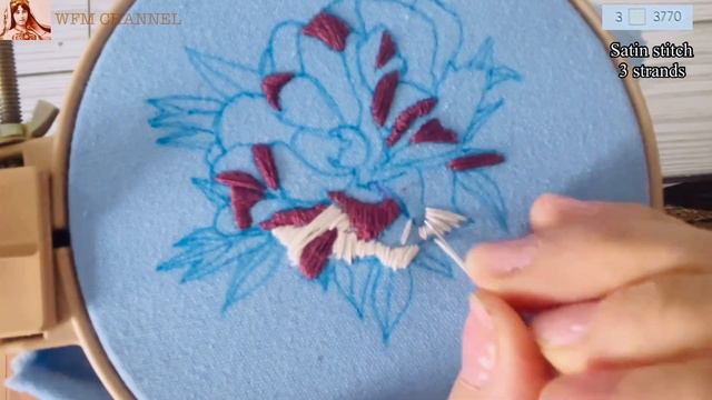 200 embroidered flowers #Peony (Cora Louise Hybrid) смотреть онлайн