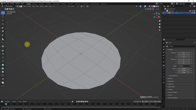 How to add circle, fill circle, and make circle solid in Blender смотреть онлайн